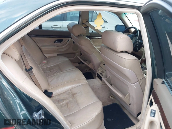 2001 BMW 7 Series 740iA with VIN WBAGG83451DN87732, listed as a IAAI auction lot 42083005 with 208,778 mi miles. Bid and sale history available at carsss.com. Image 8.