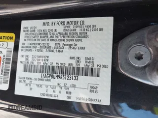 2024 Ford Mustang EcoBoost with VIN 1FAGP8UH9R5123133, listed as a IAAI auction lot 42538350 with 33,581 mi miles and . Bid and sale history available at DreamBid. Image 9.