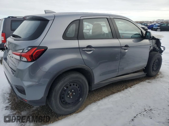 2021 Mitsubishi Outlander Sport ES with VIN JA4AJUAU4MU606470, listed as a Copart auction lot 87501685 with 22,975 mi miles and Salvage title. Bid and sale history available at DreamBid. Image 3.