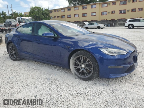 2021 Tesla Model S Long Range с VIN 5YJSA1E50MF452893, выставлен на аукционе Copart как лот 54139865 с пробегом 56 410 миль миль и Списание • Salvage title. История ставок и продаж доступна на DreamBid. Изображение 4.