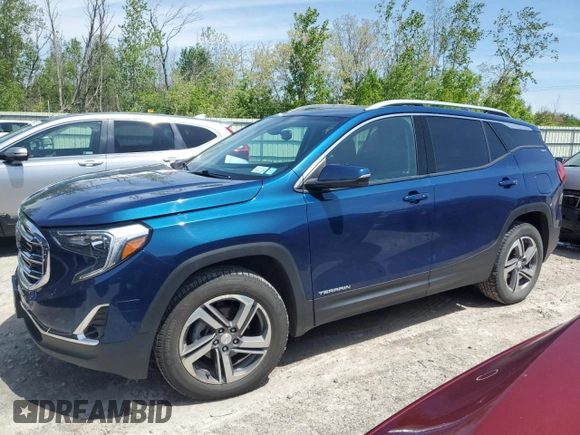 2020 GMC Terrain SLT with VIN 3GKALVEV0LL308813, listed as a Copart auction lot 58926985 with 77,826 mi miles and Salvage title. Bid and sale history available at DreamBid. Image 1.