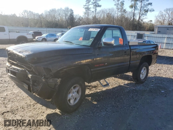 1997 Dodge 1500 z VIN 1B7HF16ZXVJ522763, wystawiony jako Copart lot #42707965 z przebiegiem 119 365 mil mil oraz Szkoda całkowita • Salvage title. Historia ofert i sprzedaży dostępna na DreamBid. Obrazek 1.