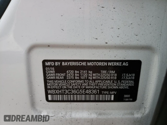 2016 BMW X1 xDrive28i with VIN WBXHT3C36G5E48361, listed as a Copart auction lot 36787953 with 35,081 mi miles. Bid and sale history available at carsss.com. Image 12.