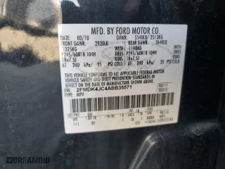 2010 Ford Edge SEL with VIN 2FMDK4JC4ABB35571, listed as a Copart auction lot 49445155 with 105,315 mi miles and Salvage Title. Bid and sale history available at carsss.com. Image 14.
