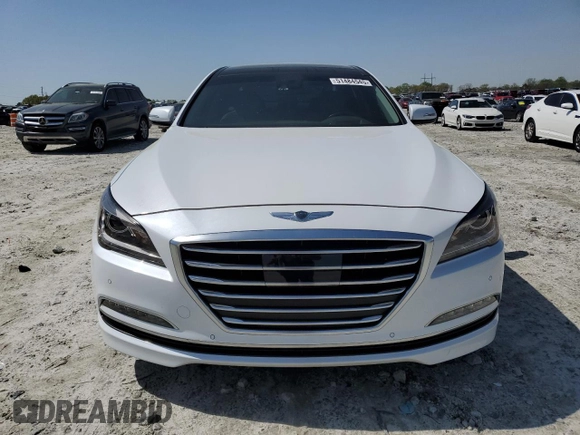 2017 Genesis G80 3.8L with VIN KMHGN4JE4HU198261, listed as a Copart auction lot 51484545 with 77,110 mi miles and Salvage title. Bid and sale history available at DreamBid. Image 5.