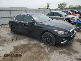 2018 Infiniti Q50 Luxe with VIN JN1EV7AP3JM357617, listed as a Copart auction lot 54531715 with 103,373 mi miles and Salvage title. Bid and sale history available at DreamBid. Image 4.