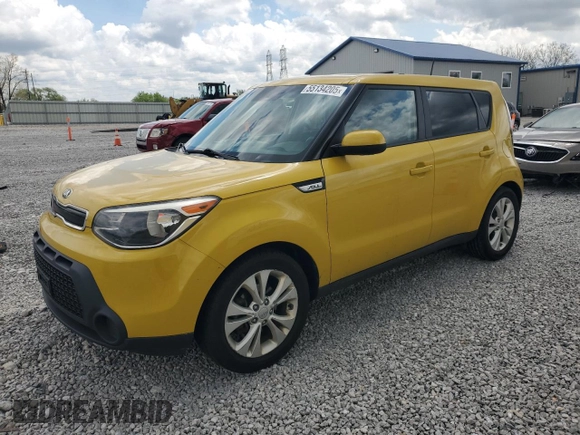 2015 Kia Soul + with VIN KNDJP3A57F7197132, listed as a Copart auction lot 55134205 with 137,968 mi miles and Salvage Title. Bid and sale history available at DreamBid. Image 1.