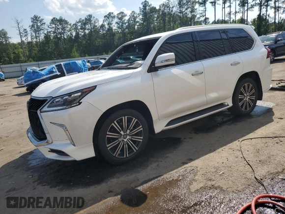 2020 Lexus LX 570 with VIN JTJDY7AX6L4332372, listed as a Copart auction lot 57315675 with 132,418 mi miles and Salvage title. Bid and sale history available at DreamBid. Image 1.
