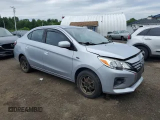 2021 Mitsubishi Mirage ES with VIN ML32FUFJ6MHF00658, listed as a Copart auction lot 61990415 with 58,412 mi miles and Salvage title. Bid and sale history available at DreamBid. Image 4.