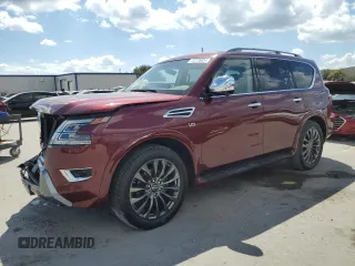 2022 Nissan Armada Platinum with VIN JN8AY2CC6N9163113, listed as a Copart auction lot 72776654 with 19,369 mi miles and Salvage Title. Bid and sale history available at DreamBid. Image 1.