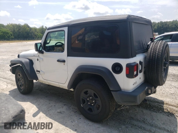 2022 Jeep Wrangler Sport with VIN 1C4HJXAG2NW277421, listed as a Copart auction lot 63097913 with 25,141 mi miles and . Bid and sale history available at DreamBid. Image 2.