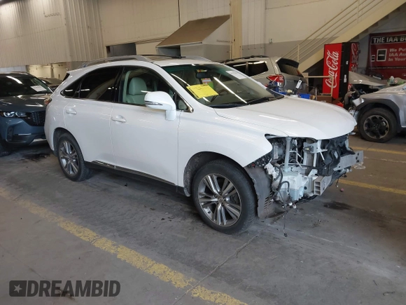 2015 Lexus RX 350 with VIN 2T2BK1BA5FC288512, listed as a IAAI auction lot 41755351 with 74,824 mi miles and . Bid and sale history available at DreamBid. Image 1.