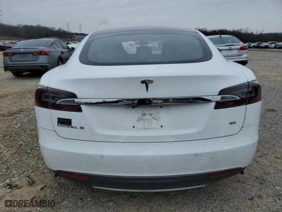 2014 Tesla Model S 60 kWh Battery with VIN 5YJSA1H16EFP64081, listed as a Copart auction lot 45684045 with 117,172 mi miles and Clean Title. Bid and sale history available at carsss.com. Image 6.