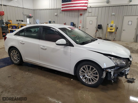2011 Chevrolet Cruze ECO w/1XF with VIN 1G1PJ5S91B7277649, listed as a Copart auction lot 48081405 with 0 mi miles and Clean Title. Bid and sale history available at carsss.com. Image 4.