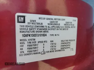 2007 GMC Yukon SLT with VIN 1GKFK13037J101824, listed as a Copart auction lot 77865294 with 179,884 mi miles and Salvage Title. Bid and sale history available at carsss.com. Image 13.