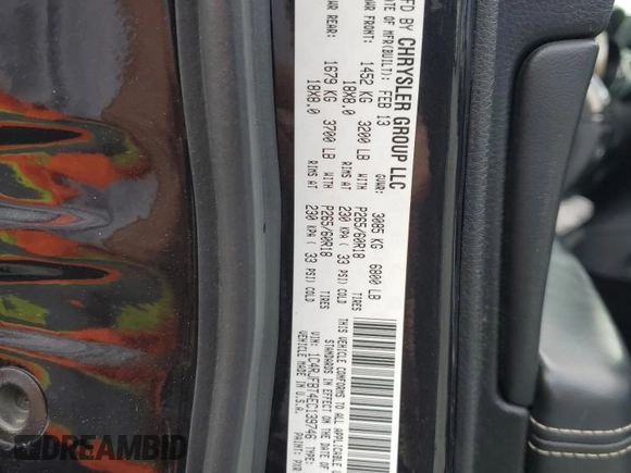 2014 Jeep Grand Cherokee Limited with VIN 1C4RJFBT4EC139746, listed as a Copart auction lot 58978855 with 118,006 mi miles and Clean title. Bid and sale history available at DreamBid. Image 13.