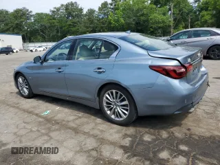 2019 Infiniti Q50 Luxe with VIN JN1EV7AP1KM510058, listed as a Copart auction lot 58036965 with 53,779 mi miles and Salvage title. Bid and sale history available at DreamBid. Image 2.