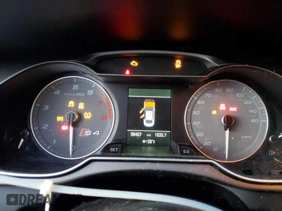 2014 Audi S4 Premium Plus with VIN WAUDGAFL2EA048960, listed as a Copart auction lot 84873174 with 98,407 mi miles and Salvage Title. Bid and sale history available at carsss.com. Image 9.