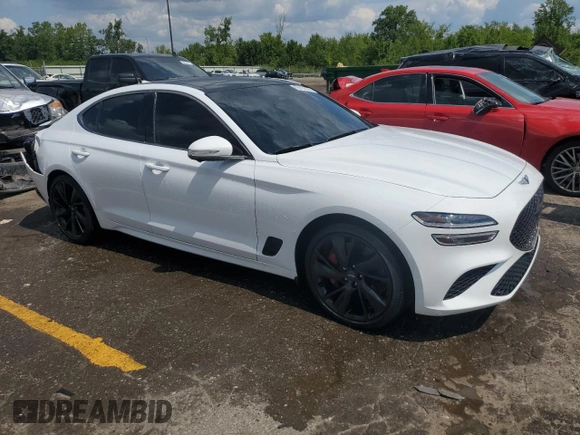 2023 Genesis G70 3.3T with VIN KMTG54TE9PU104764, listed as a Copart auction lot 66614024 with 36,983 mi miles and Salvage Title. Bid and sale history available at carsss.com. Image 4.
