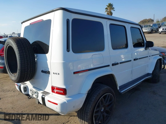 2021 Mercedes-Benz G AMG G 63 with VIN W1NYC7HJ9MX381126, listed as a IAAI auction lot 41434407 with Not Provided miles. Bid and sale history available at carsss.com. Image 4.