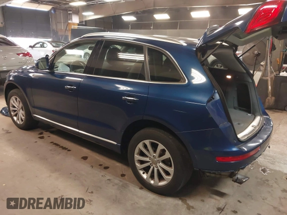 2015 Audi Q5 Premium Plus with VIN WA1LFAFP7FA100390, listed as a IAAI auction lot 42594842 with 110,349 mi miles and . Bid and sale history available at DreamBid. Image 3.