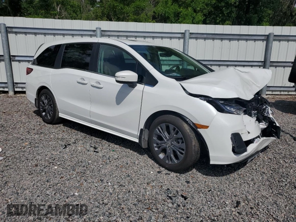 2025 Honda Odyssey Touring with VIN 5FNRL6H87SB001792, listed as a Copart auction lot 51049255 with Not provided miles and Salvage title. Bid and sale history available at DreamBid. Image 4.