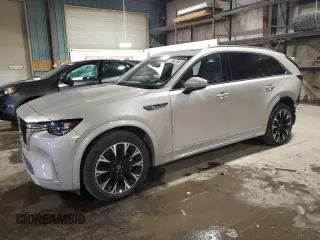 2024 Mazda CX-90 3.3 Turbo S with VIN JM3KK1HCXR1141115, listed as a Copart auction lot 45179815 with 25,158 mi miles and Clean Title. Bid and sale history available at carsss.com. Image 1.