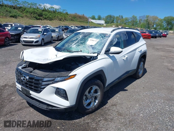 2022 Hyundai Tucson SEL with VIN 5NMJBCAE4NH124578, listed as a IAAI auction lot 41889731 with Not Provided miles. Bid and sale history available at carsss.com. Image 2.