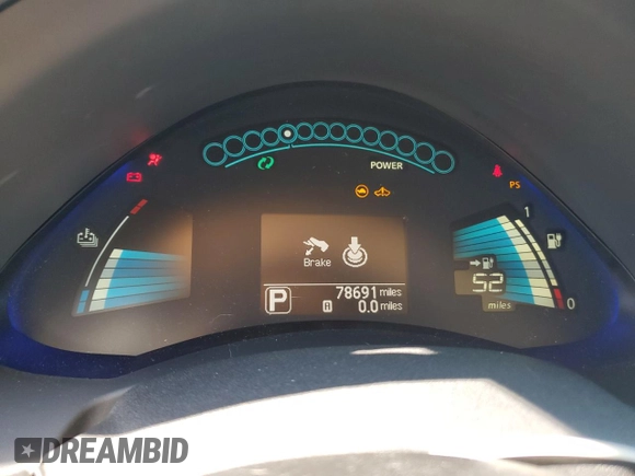 2015 Nissan LEAF SV with VIN 1N4AZ0CP8FC331957, listed as a Copart auction lot 58844613 with 78,691 mi miles. Bid and sale history available at carsss.com. Image 9.