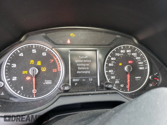 2015 Audi Q5 Premium Plus with VIN WA1LFAFPXFA033588, listed as a Copart auction lot 57030365 with 88,457 mi miles and Salvage title. Bid and sale history available at DreamBid. Image 9.