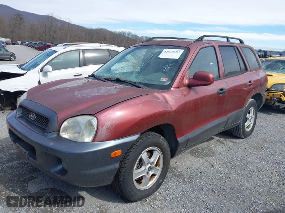 2003 Hyundai Santa Fe GLS with VIN KM8SC13E43U526945, listed as a IAAI auction lot 41847683 with 180,986 mi miles. Bid and sale history available at carsss.com. Image 6.