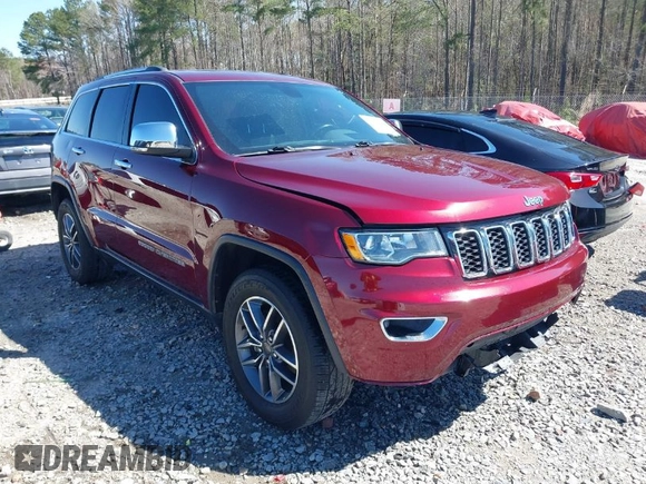 2020 Jeep Grand Cherokee Limited with VIN 1C4RJEBG3LC113861, listed as a IAAI auction lot 41801220 with 65,122 mi miles. Bid and sale history available at carsss.com. Image 1.