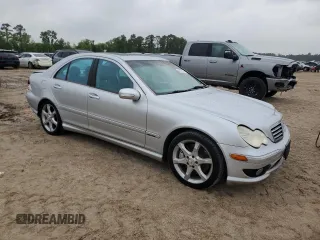 2007 Mercedes-Benz C 230 Sport with VIN WDBRF52H27F860946, listed as a Copart auction lot 54327515 with 239,331 mi miles and Salvage Title. Bid and sale history available at DreamBid. Image 4.