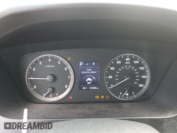 2016 Hyundai Sonata SE with VIN 5NPE24AF9GH306962, listed as a Copart auction lot 54345215 with 105,936 mi miles and Salvage Title. Bid and sale history available at DreamBid. Image 9.