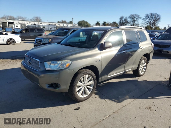 2009 Toyota Highlander Hybrid with VIN JTEEW41A592028490, listed as a Copart auction lot 87747245 with 182,913 mi miles and Salvage Title. Bid and sale history available at carsss.com. Image 1.
