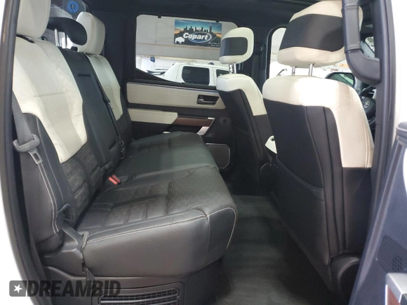 2023 Toyota Tundra Capstone Hybrid with VIN 5TFVC5DB9PX030251, listed as a Copart auction lot 55017275 with 24,192 mi miles and Salvage title. Bid and sale history available at DreamBid. Image 10.