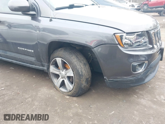 2017 Jeep Compass High Altitude with VIN 1C4NJDEBXHD193802, listed as a IAAI auction lot 41718878 with 123,949 mi miles. Bid and sale history available at carsss.com. Image 6.