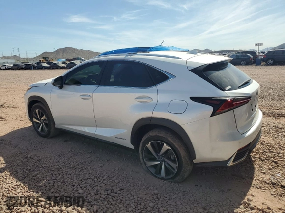 2021 Lexus NX 300h with VIN JTJGJRDZ6M5013303, listed as a Copart auction lot 58749335 with 25,676 mi miles and Salvage title. Bid and sale history available at DreamBid. Image 2.