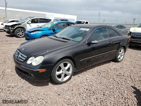 2005 Mercedes-Benz CLK-Class 3.2L with VIN WDBTJ65J65F122279, listed as a Copart auction lot 44010615 with 216,416 mi miles and Clean Title. Bid and sale history available at carsss.com. Image 1.