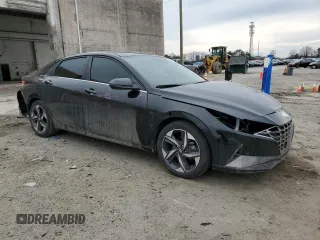 2021 Hyundai Elantra Limited with VIN 5NPLP4AG1MH029012, listed as a Copart auction lot 47179685 with 57,045 mi miles and Salvage Title. Bid and sale history available at DreamBid. Image 4.