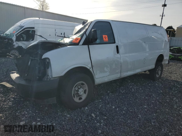 2019 Chevrolet Express Cargo with VIN 1GCWGBFG8K1352763, listed as a Copart auction lot 86736704 with Not provided miles and Salvage title. Bid and sale history available at DreamBid. Image 1.