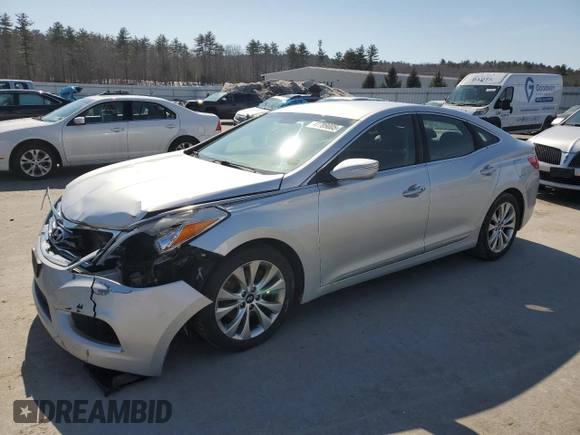 2014 Hyundai Azera with VIN KMHFG4JG9EA340818, listed as a Copart auction lot 47789005 with 91,317 mi miles and Salvage title. Bid and sale history available at DreamBid. Image 1.