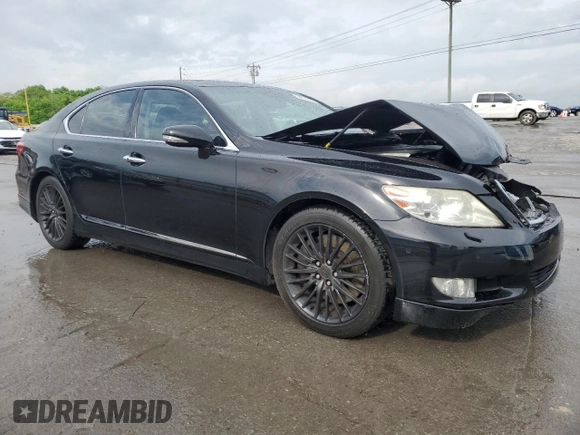 2010 Lexus LS 460 with VIN JTHBL5EF6A5101167, listed as a Copart auction lot 54674145 with 146,830 mi miles and Salvage Title. Bid and sale history available at DreamBid. Image 4.