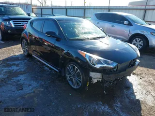 2016 Hyundai Veloster Turbo Rally Edition with VIN KMHTC6AE8GU285627, listed as a IAAI auction lot 41293021 with 120,930 mi miles. Bid and sale history available at carsss.com. Image 1.