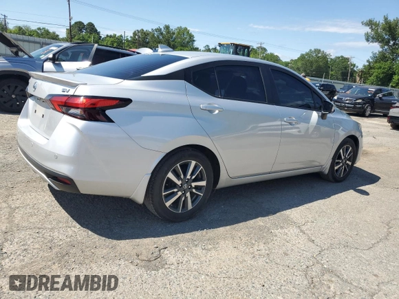 2021 Nissan Versa SV with VIN 3N1CN8EV5ML923006, listed as a Copart auction lot 58546675 with 33,580 mi miles and Salvage title. Bid and sale history available at DreamBid. Image 3.