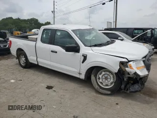 2021 Ford F-150 XL with VIN 1FTEX1CB8MKD88951, listed as a Copart auction lot 64674024 with 100,886 mi miles and Salvage title. Bid and sale history available at DreamBid. Image 4.