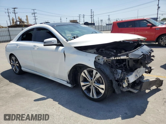 2018 Mercedes-Benz CLA 250 with VIN WDDSJ4EB9JN635123, listed as a Copart auction lot 55898275 with 76,361 mi miles and Salvage title. Bid and sale history available at DreamBid. Image 4.