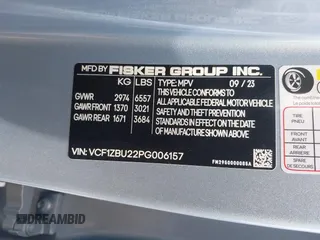 2023 Fisker Ocean One z VIN VCF1ZBU22PG006157, wystawiony jako IAAI lot #41887759 z przebiegiem 3322 mil mil oraz . Historia ofert i sprzedaży dostępna na DreamBid. Obrazek 9.