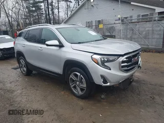 2021 GMC Terrain SLT with VIN 3GKALVEV2ML332953, listed as a IAAI auction lot 41112119 with 84,344 mi miles and . Bid and sale history available at carsss.com. Image 1.