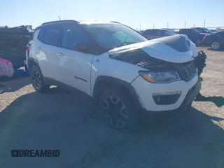 2019 Jeep Compass Trailhawk with VIN 3C4NJDDB4KT748018, listed as a IAAI auction lot 40916087 with 96,755 mi miles and . Bid and sale history available at carsss.com. Image 1.